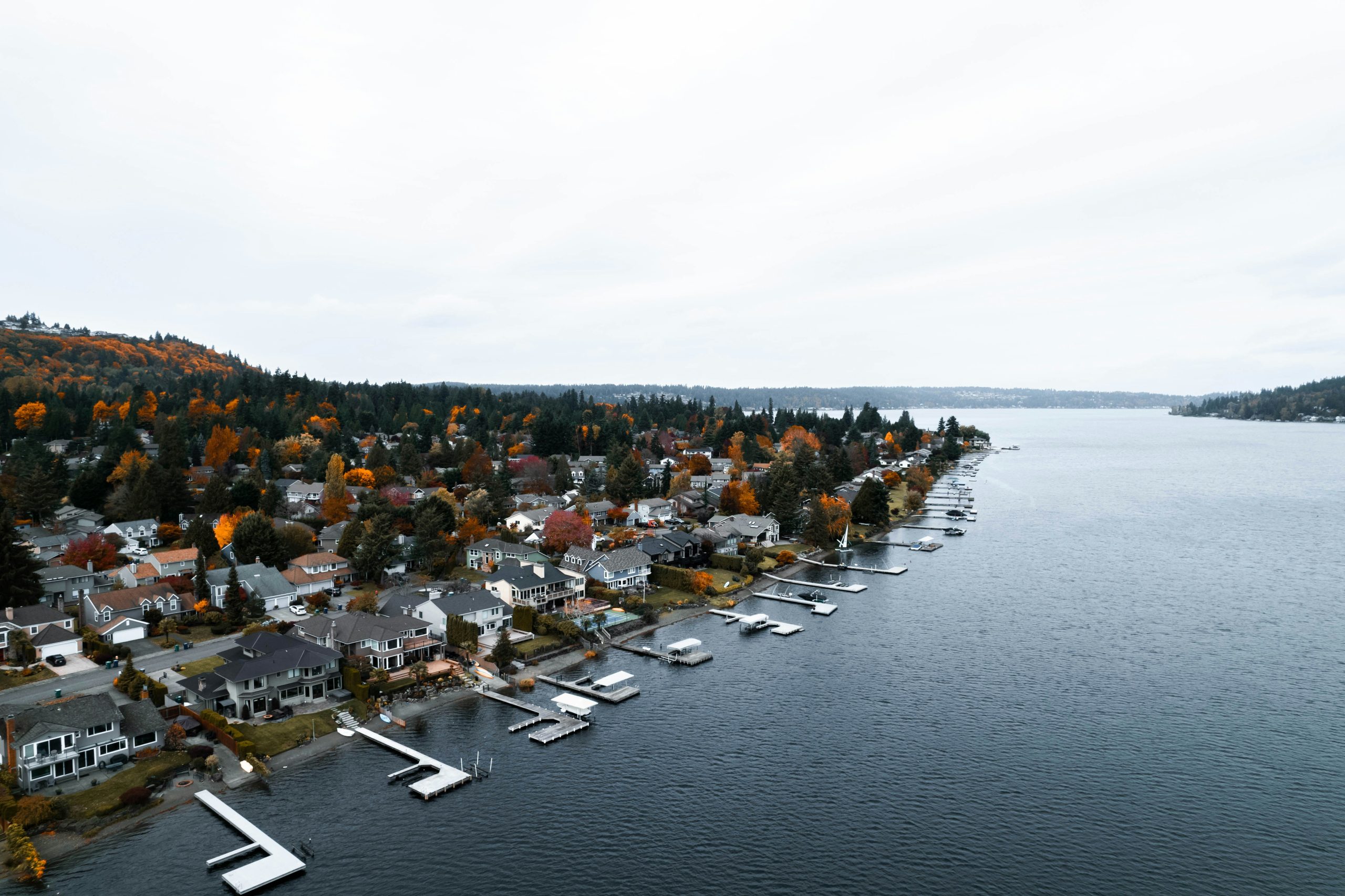 An aerial view of Issaquah Washington